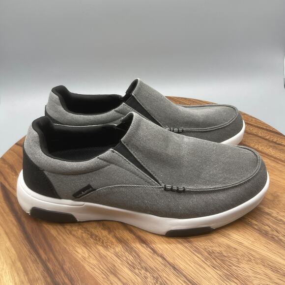 Ortho Comfoot Shoes Mens 9 / 42 Gray Anti Slip Comfort Orthopedic Slip On Boat - Picture 1 of 8